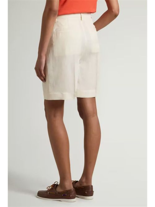 LYOCELL LINEN SHORTS WOOLRICH | CFWWSH2005FRUT30438743 MILKY CREAM